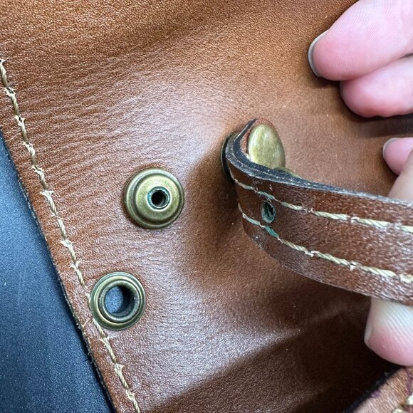 Patricia Nash Brown Leather Crossbody Shoulder Bag Purse Removable Strap Clutch - Picture 9 of 13